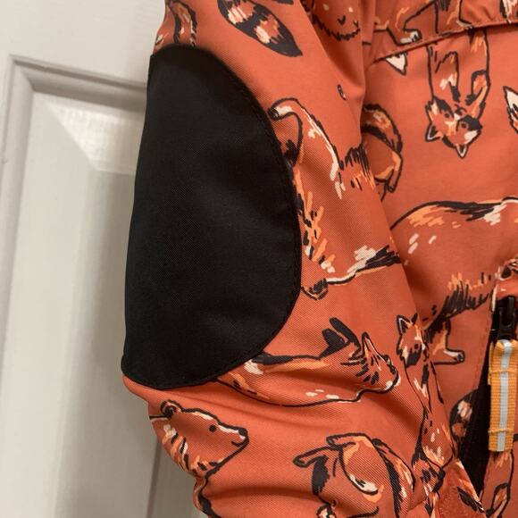 Cat & Jack Toddler Zip Up Winter 3-In-1 Windbreaker Jacket Orange Animals 2T - Picture 4 of 14